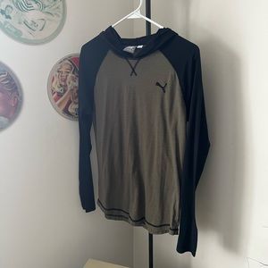 Puma Sweatshirt. Size S. Olive Green & Black.